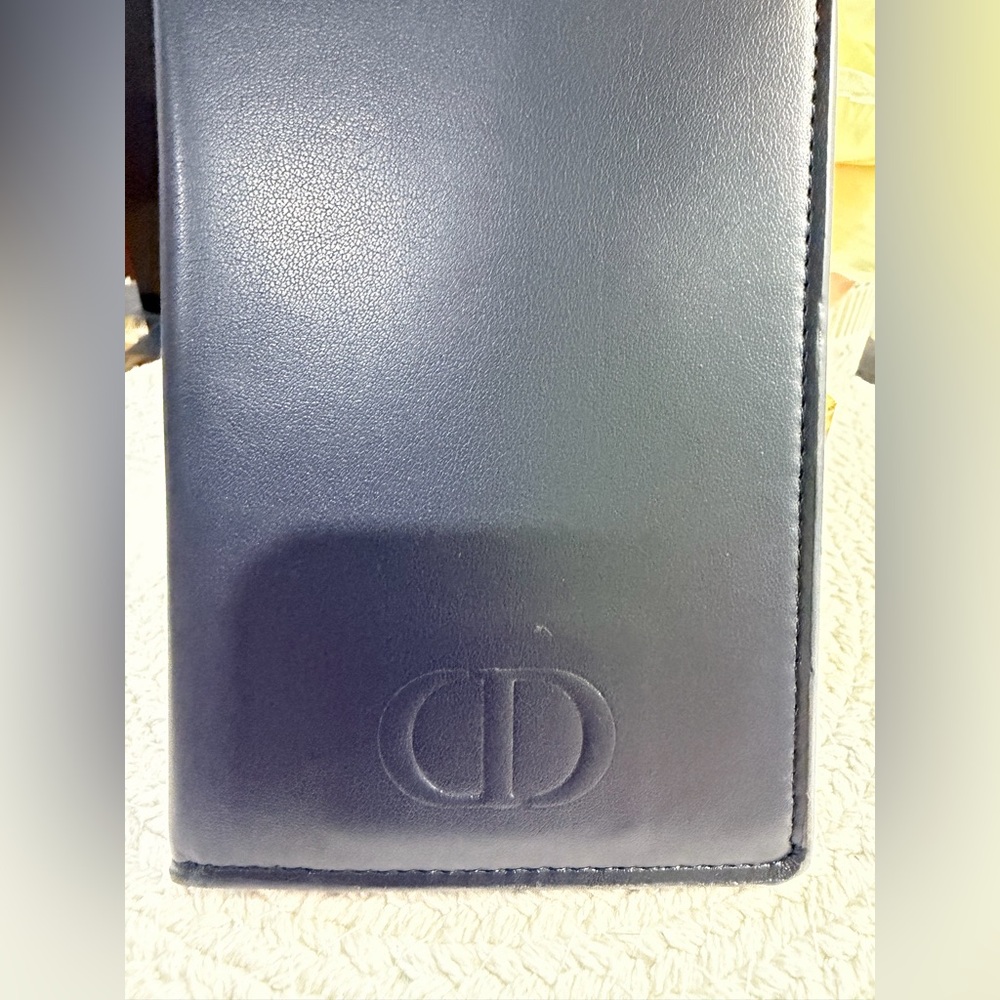 Chistian Dior Navy Leather Passport Holder- gift with purchase item - Picture 2 of 8
